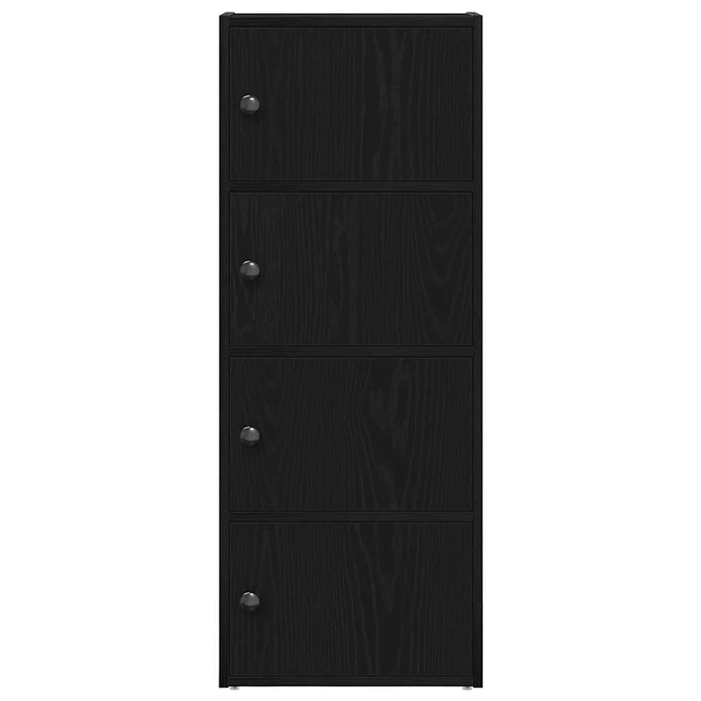 vidaXL Bücherregal Schwarz Eichen-Optik 40x24x102 cm Holzwerkstoff