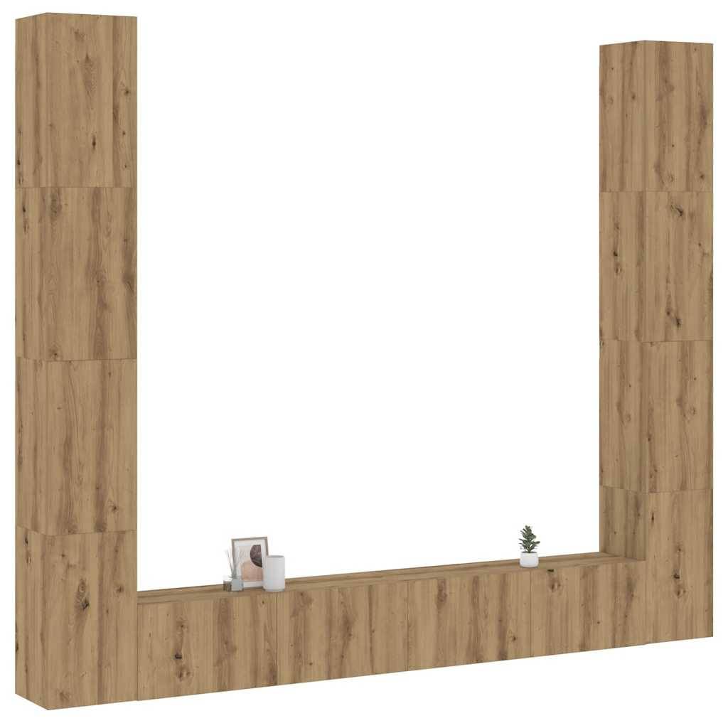 vidaXL TV-Wandschränke 6 Stk. Artisan-Eiche Holzwerkstoff