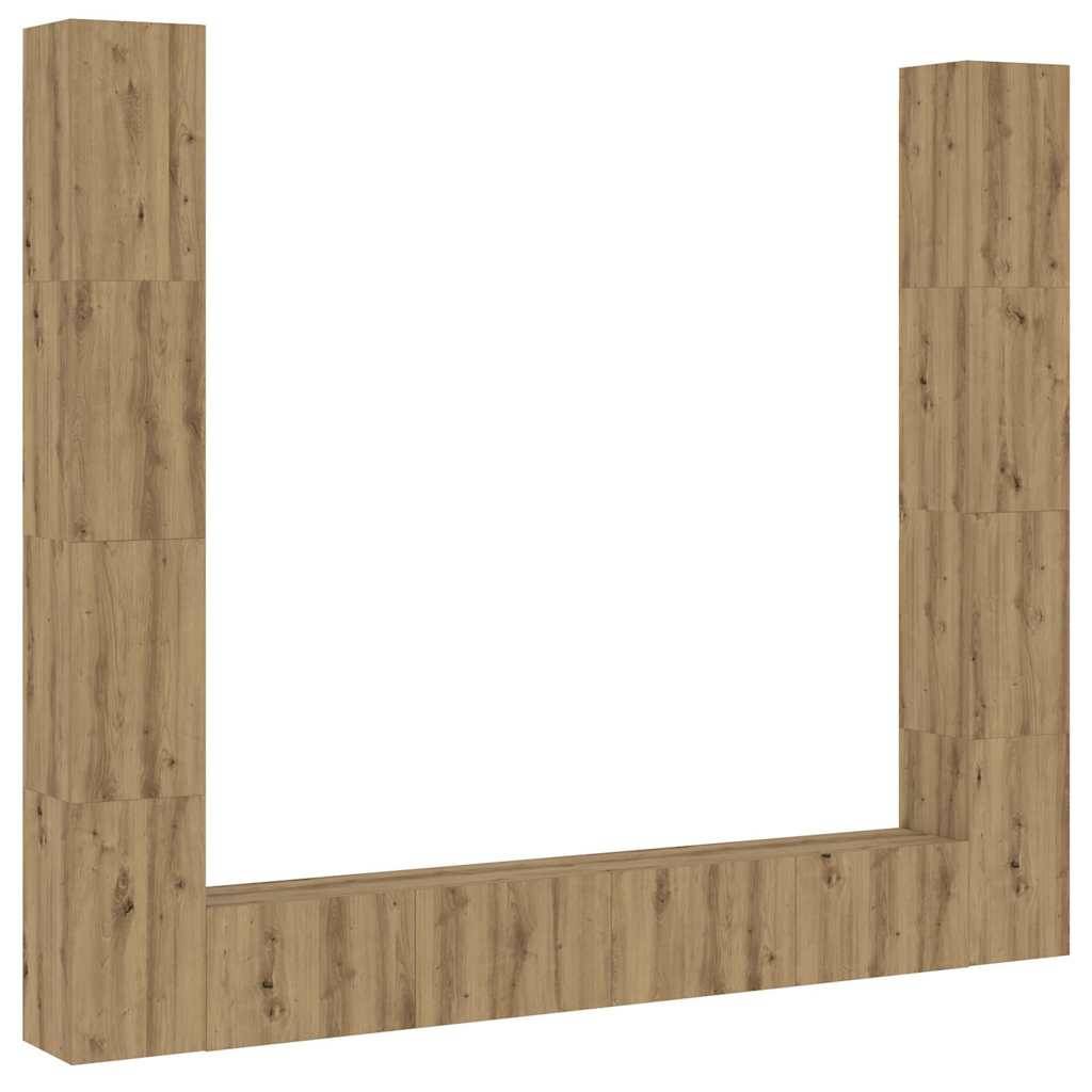 vidaXL TV-Wandschränke 6 Stk. Artisan-Eiche Holzwerkstoff