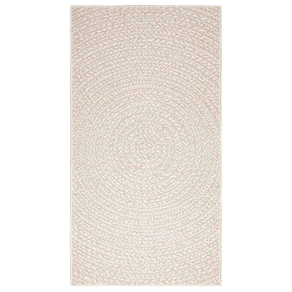 vidaXL Teppich ZIZUR Creme 80x150 cm Jute-Optik Indoor und Outdoor