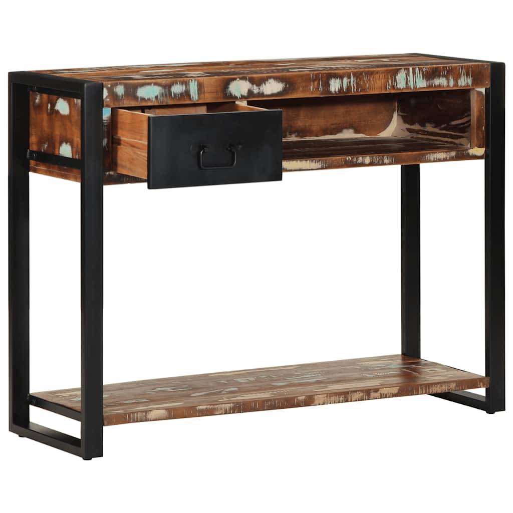 vidaXL Konsolentisch Mehrfarbig 100x35x75 cm Massivholz Altholz