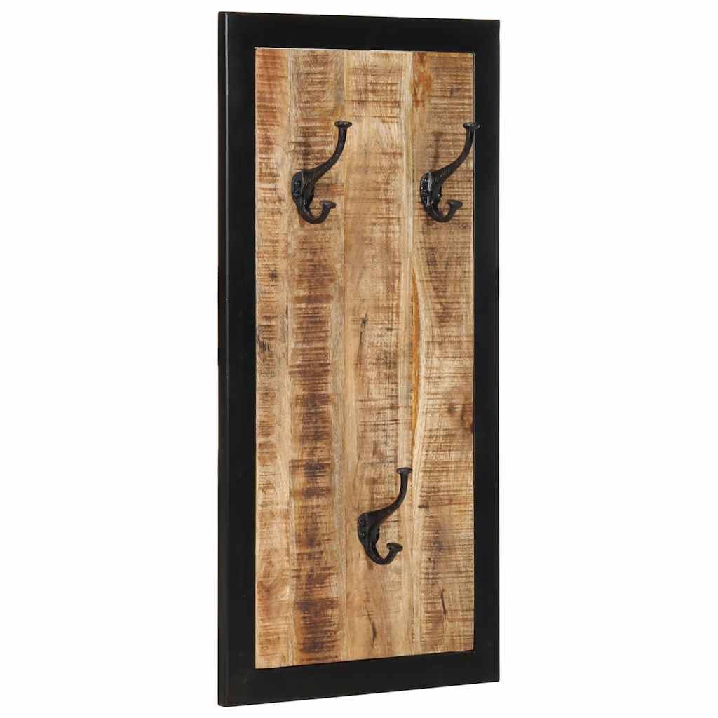 vidaXL Garderobe 40x2x80 cm Raues Massivholz Mango