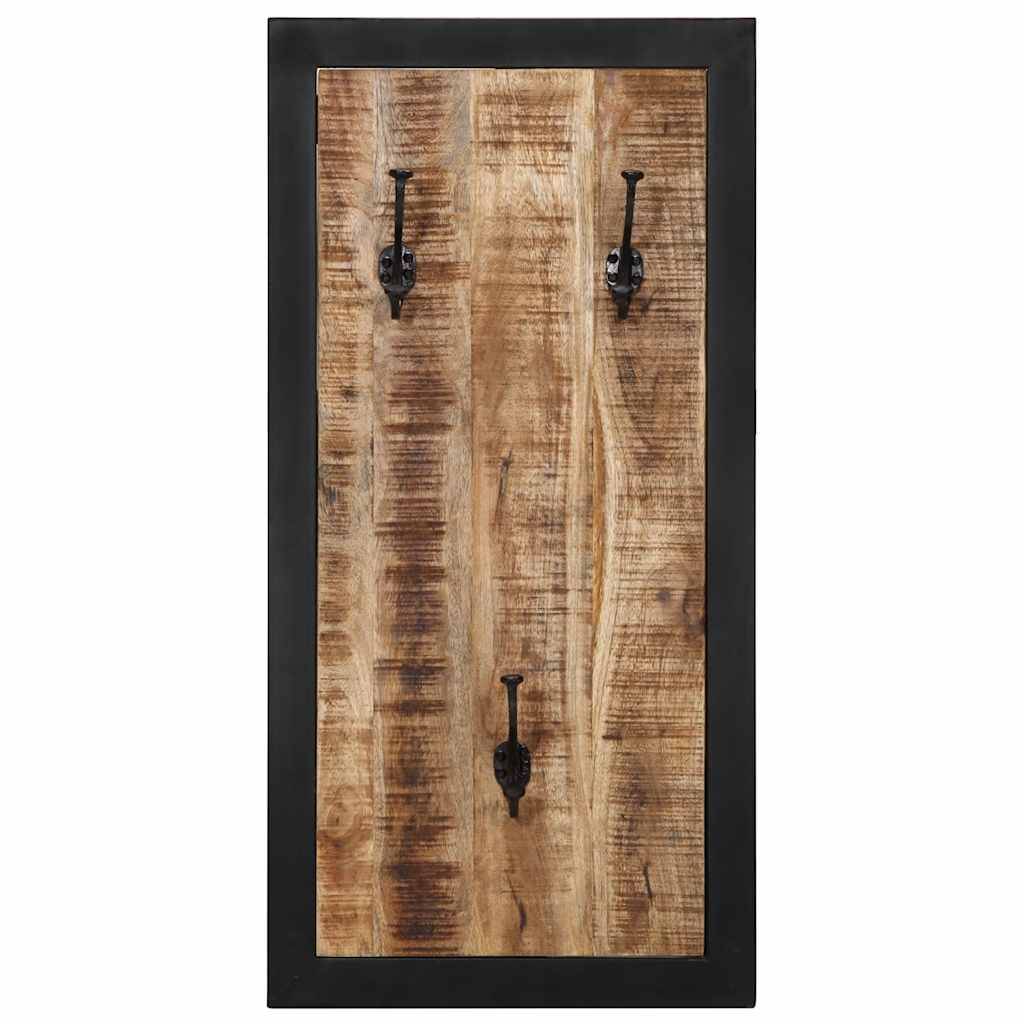 vidaXL Garderobe 40x2x80 cm Raues Massivholz Mango