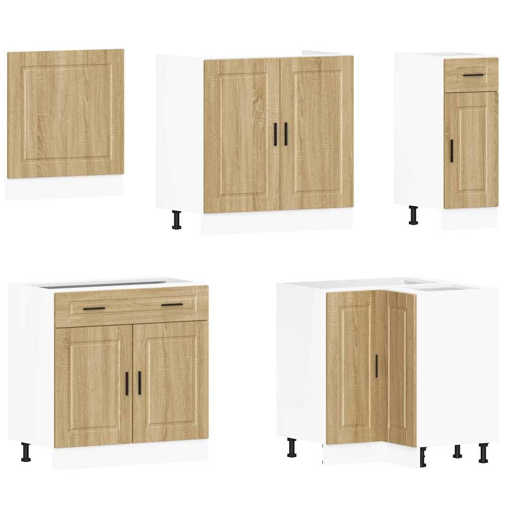 vidaXL 11-tlg. Küchenschrank-Set Porto Sonoma-Eiche Holzwerkstoff