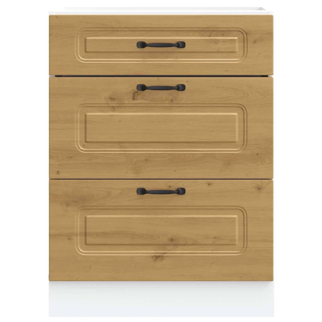 vidaXL Küchenunterschrank Kalmar Artisan-Eiche Holzwerkstoff