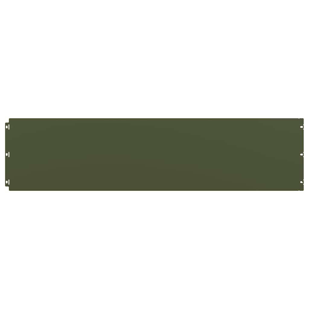 vidaXL Rasenkanten 20 Stk. Olivgrün 25x103 cm Kaltgewalzter Stahl