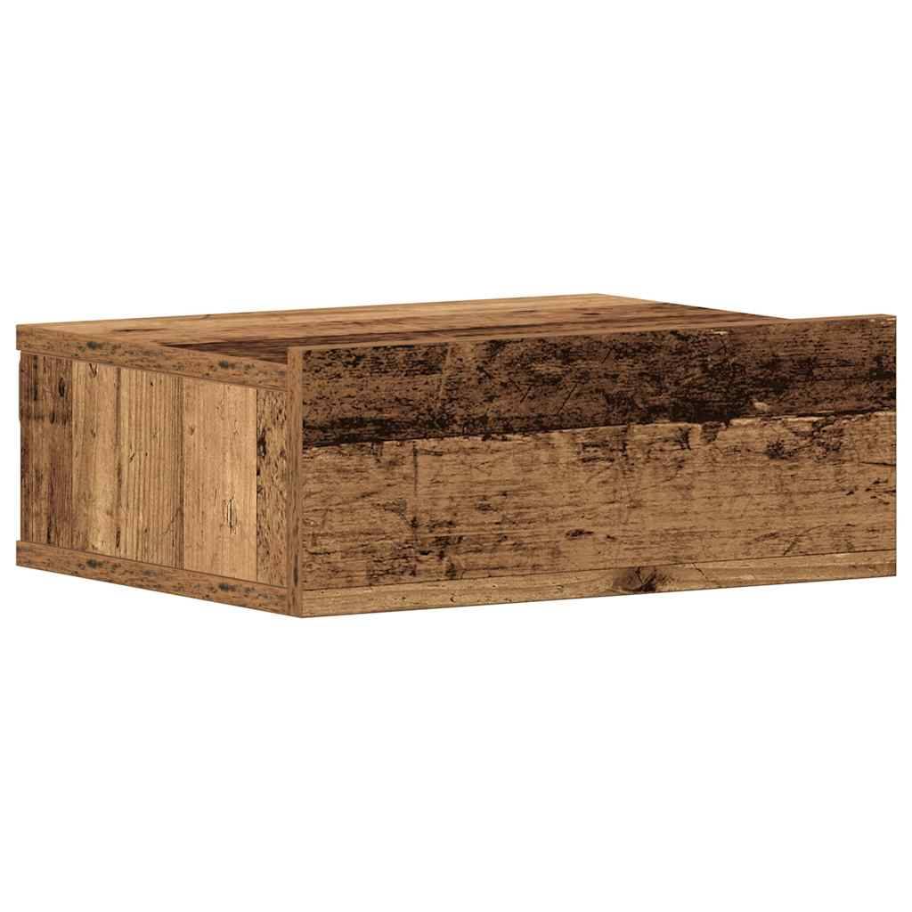 vidaXL Hängender Nachttisch Altholz-Optik 40x32x15 cm Holzwerkstoff