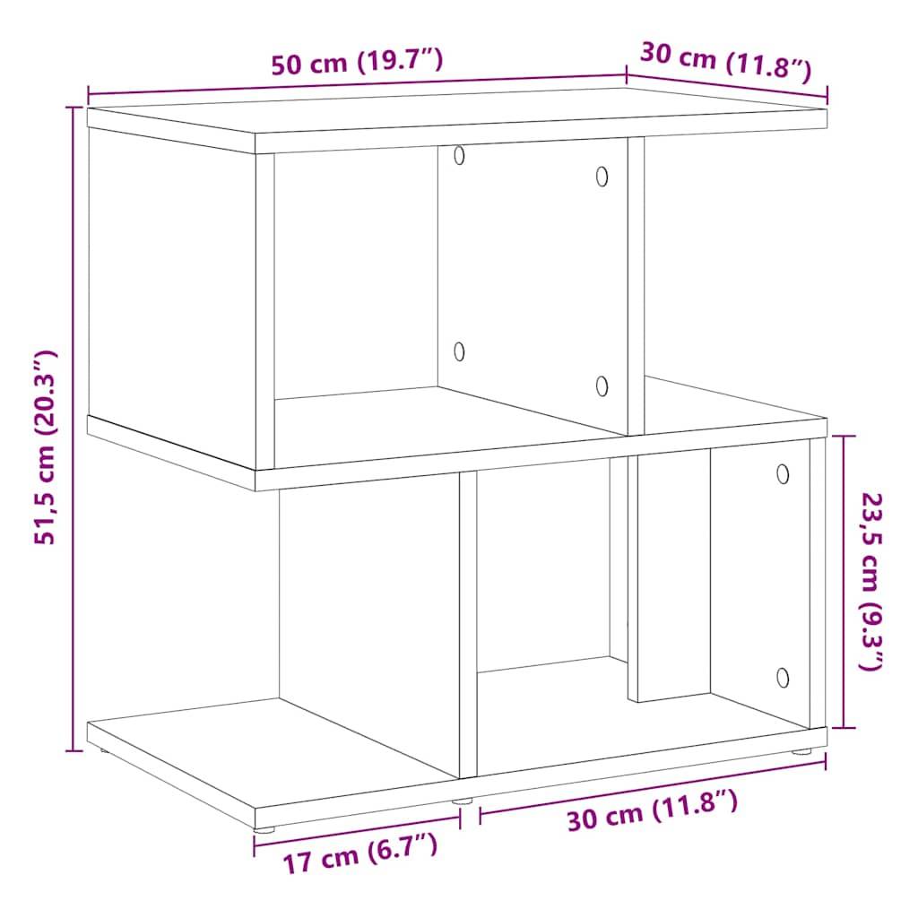 vidaXL Nachttisch Altholz-Optik 50x30x51,5 cm Holzwerkstoff