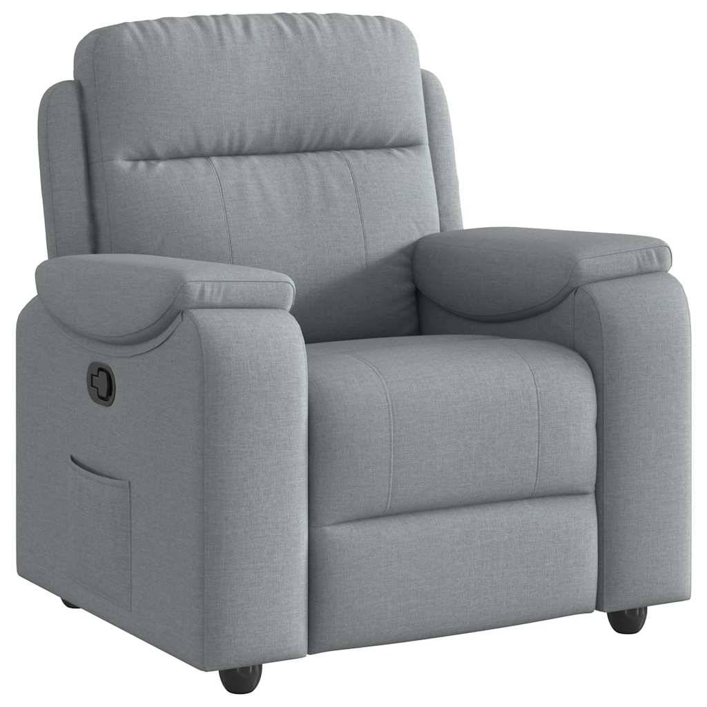 vidaXL Relaxsessel Hellgrau Stoff