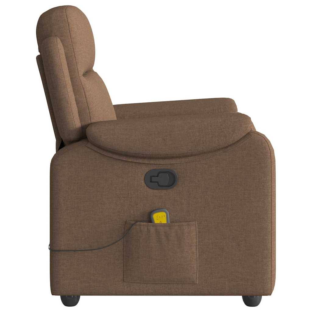 vidaXL Massagesessel Braun Stoff
