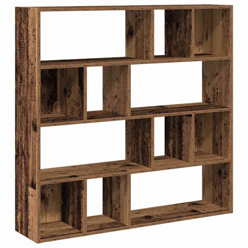 vidaXL Bücherregal/Raumteiler Altholz-Optik 105x24x102 cm