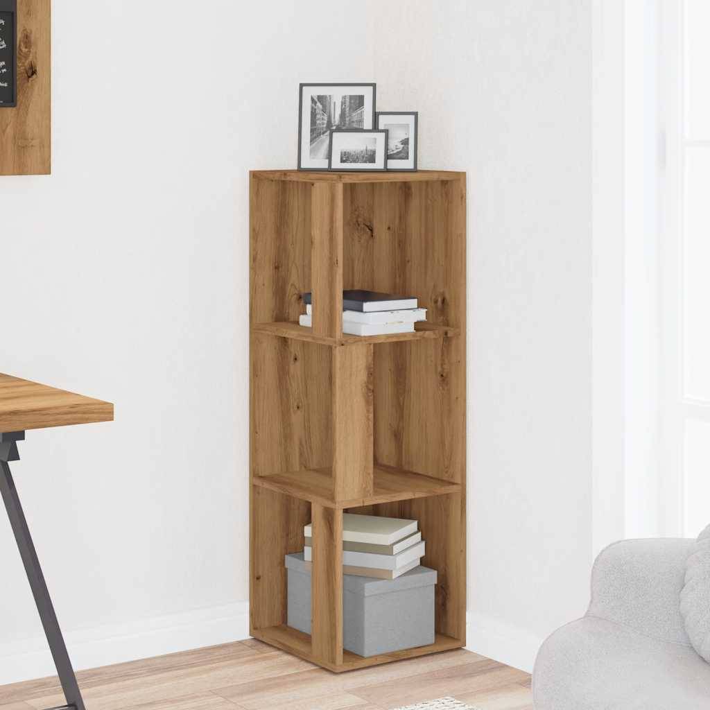 vidaXL Eckregal Artisan-Eiche 33x33x100 cm Holzwerkstoff