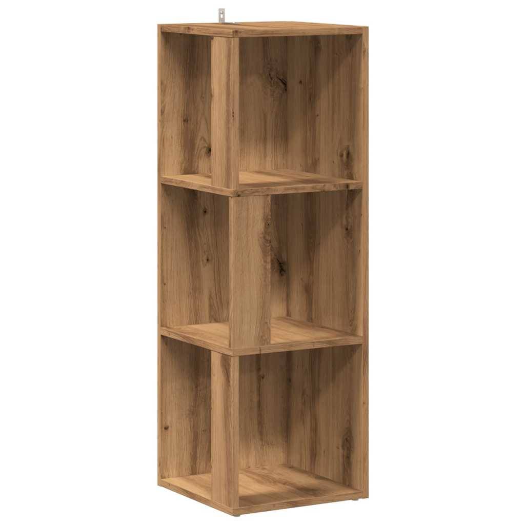vidaXL Eckregal Artisan-Eiche 33x33x100 cm Holzwerkstoff