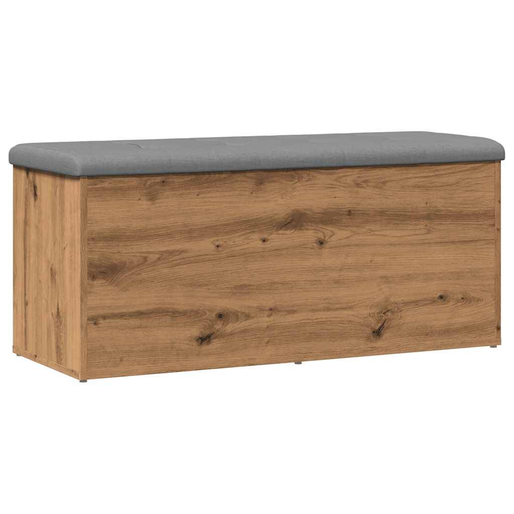 vidaXL Sitzbank mit Stauraum Artisan-Eiche 102x42x45 cm Holzwerkstoff