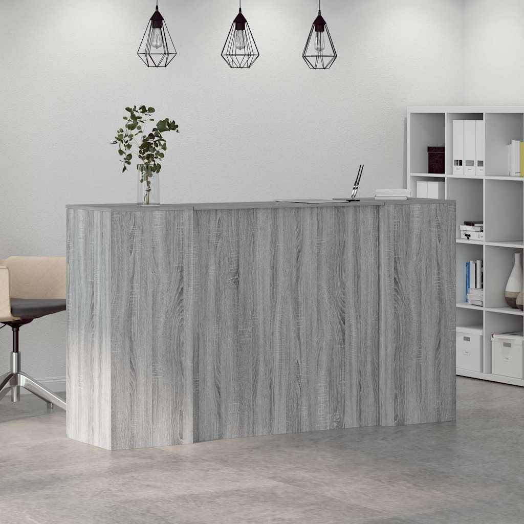vidaXL Empfangstheke Grau Sonoma 180x50x103,5 cm Holzwerkstoff