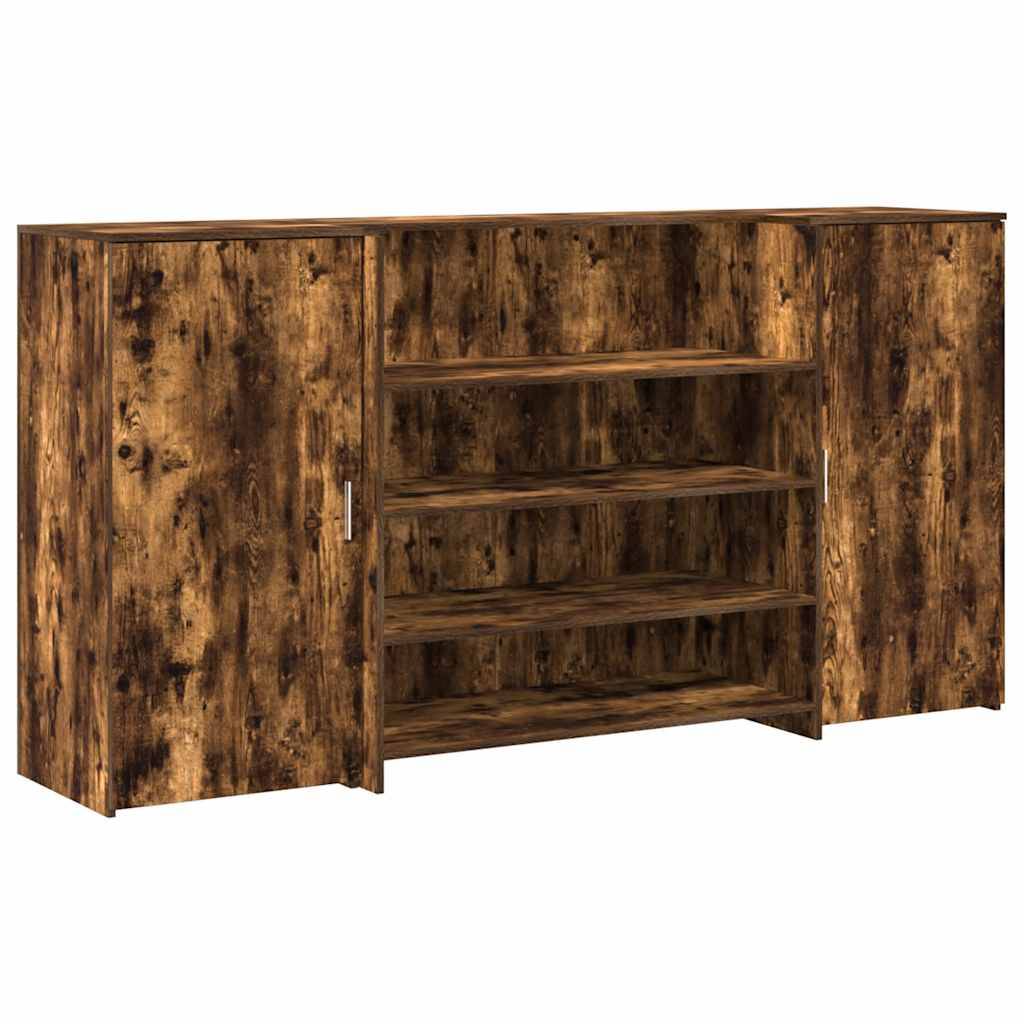 vidaXL Empfangstheke Räuchereiche 200x50x103,5 cm Holzwerkstoff