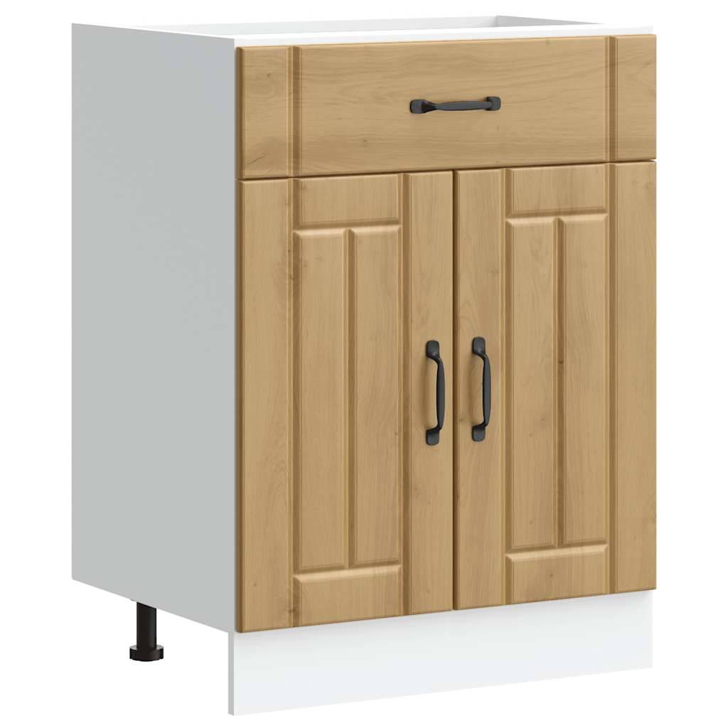 vidaXL Küchen-Unterschrank Lucca Artisan-Eiche Holzwerkstoff