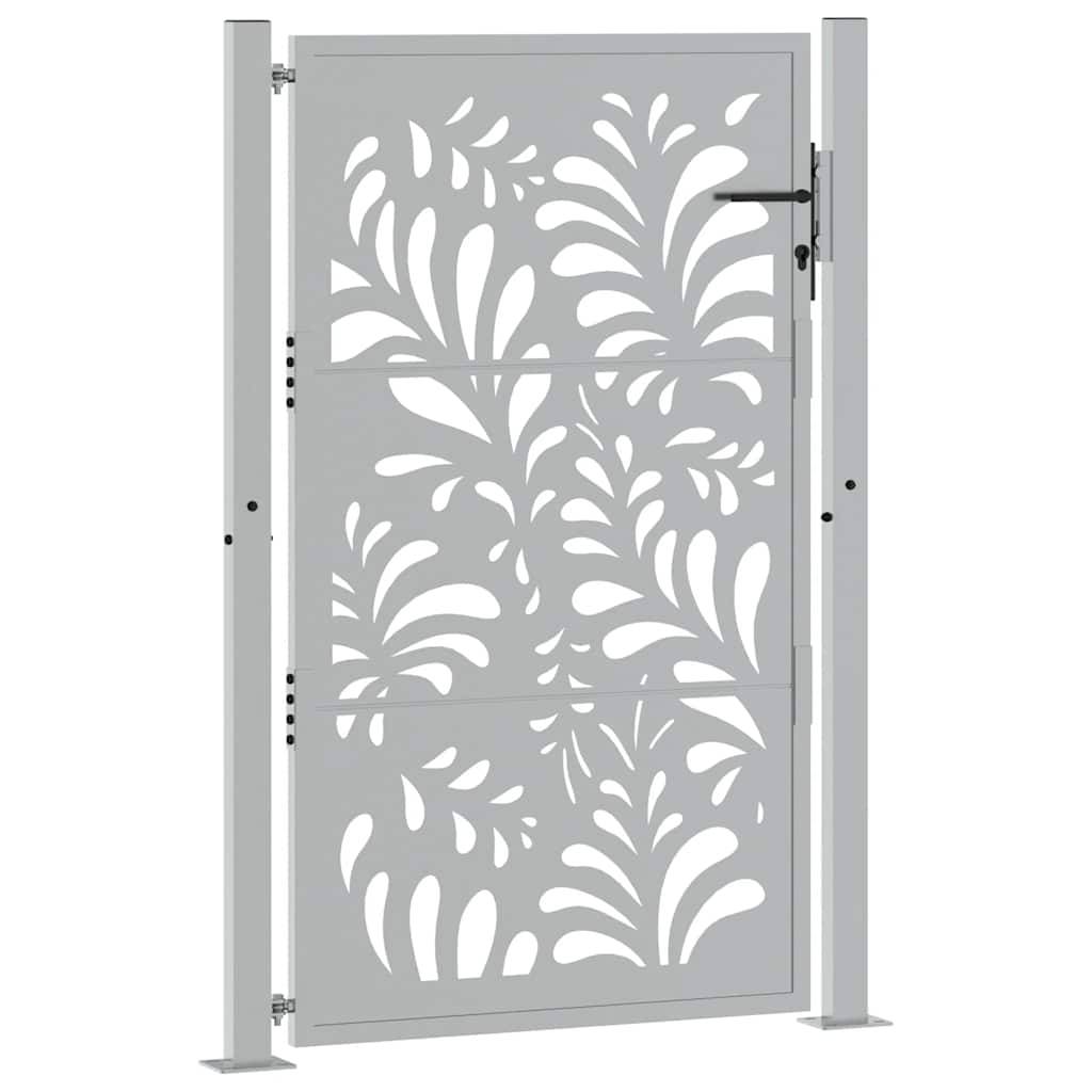 vidaXL Gartentor 105x155 cm Wetterfester Stahl Wellen-Design