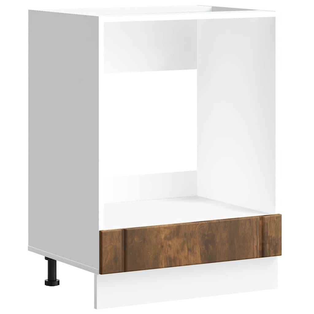 vidaXL Herdumbauschrank Lucca Räuchereiche Holzwerkstoff