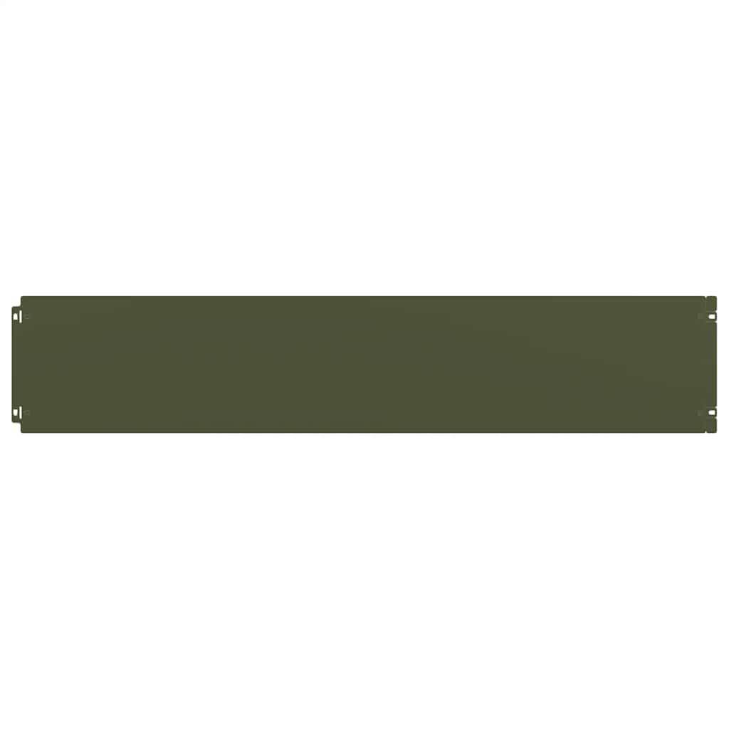 vidaXL Rasenkanten 10 Stk. Olivgrün 20x103 cm Kaltgewalzter Stahl