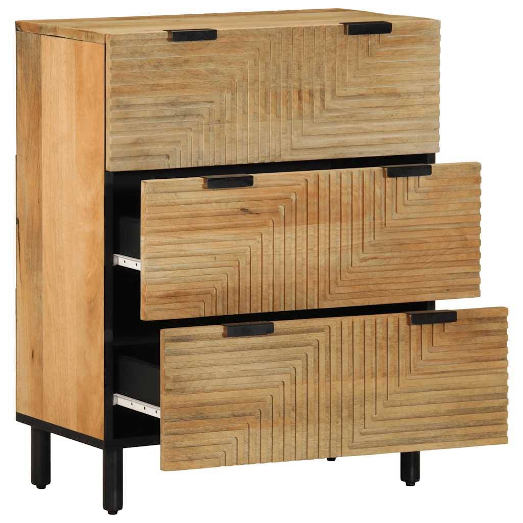 vidaXL Sideboard Braun 60x33x75 cm Massivholz Mango