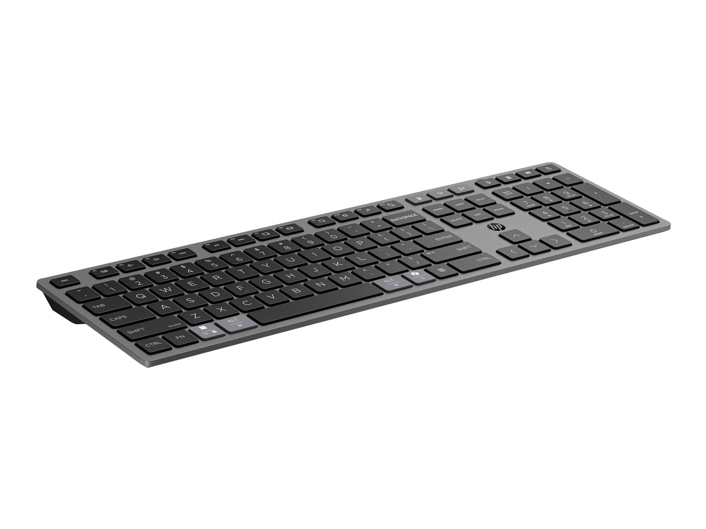 HP 720 - Tastatur - multi-device, rechargeable, powered by SuperCapacitor, 22 programmable keys