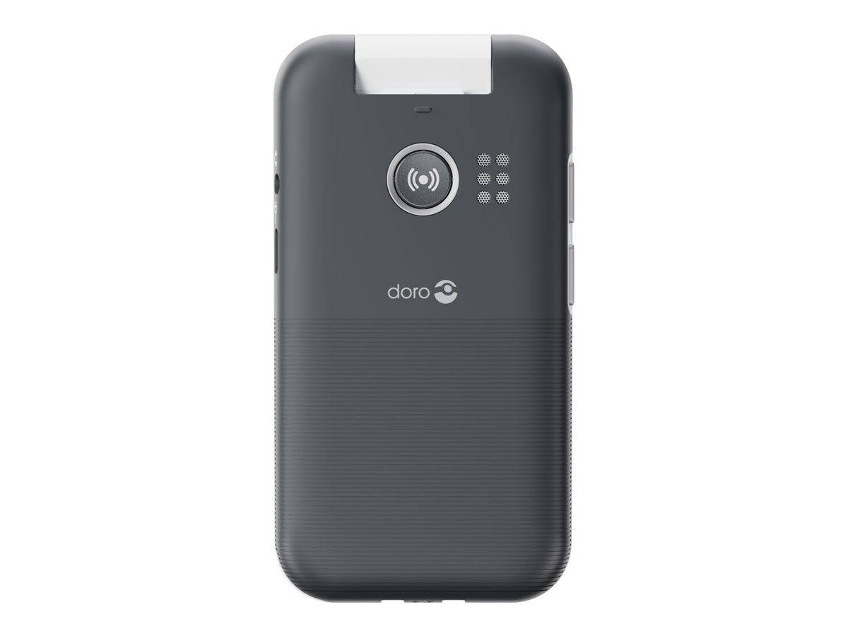 Doro Leva L30 4G, Gro?tastenklapphandy, graphit-wei? 4G/LTE, Notruftaste, inkl. Tischladestation