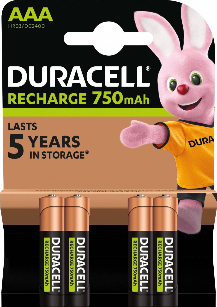 Duracell Akku Recharge AAA HR03 750mAh 4St. Multimedia-Technik Akkus