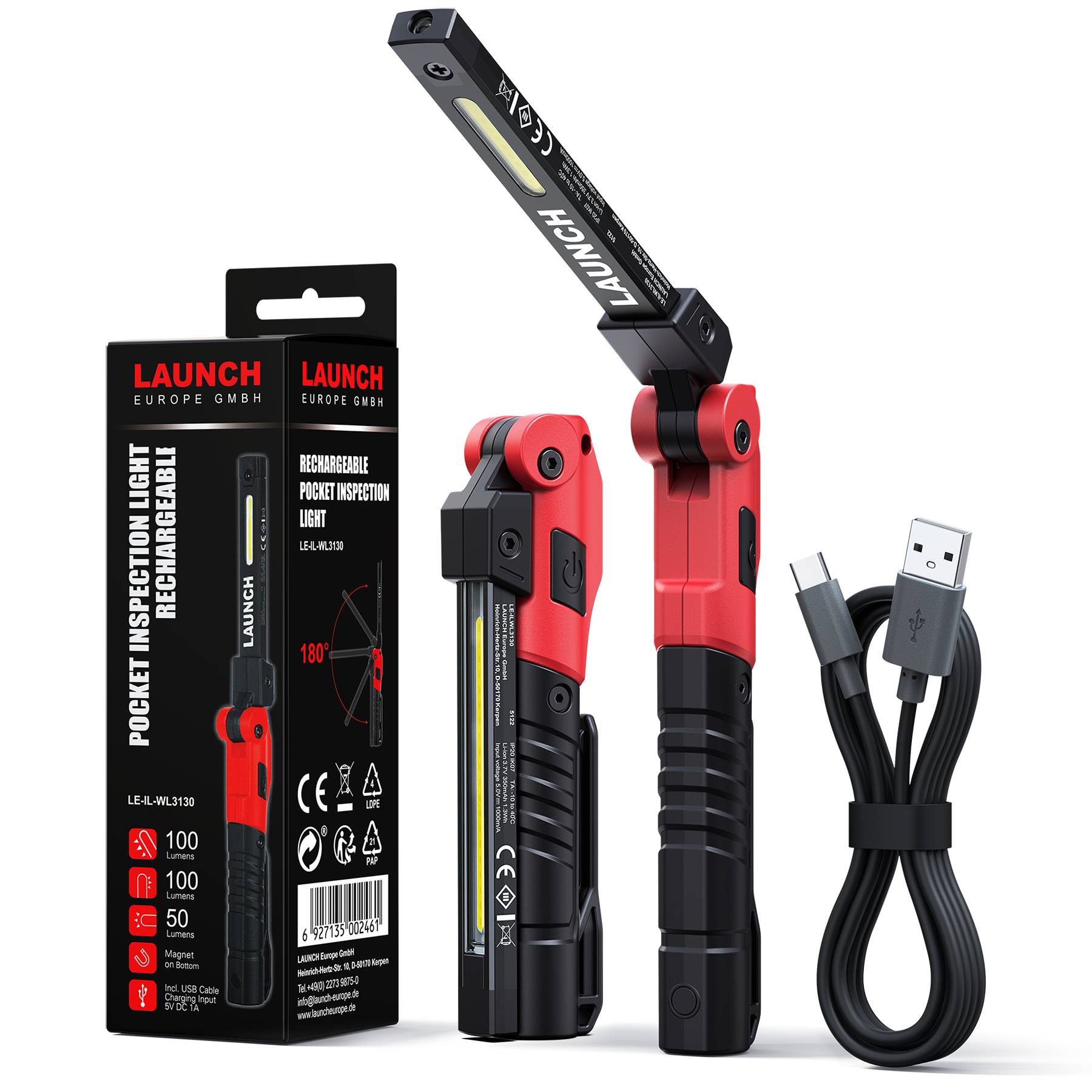 LAUNCH Europe Taschen Inspektion Licht WL3130