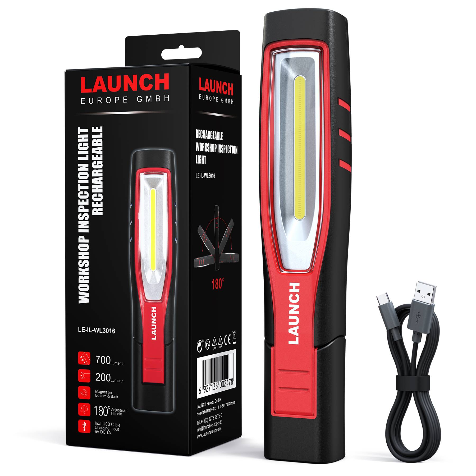 LAUNCH Europe Taschen Inspektion Licht WL3016