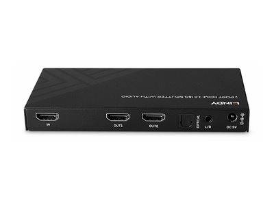 LINDY 2 Port HDMI 8K60 Splitter mit Audi Audio, Video, Display & TV Optionen & Zubehör Videoadapter