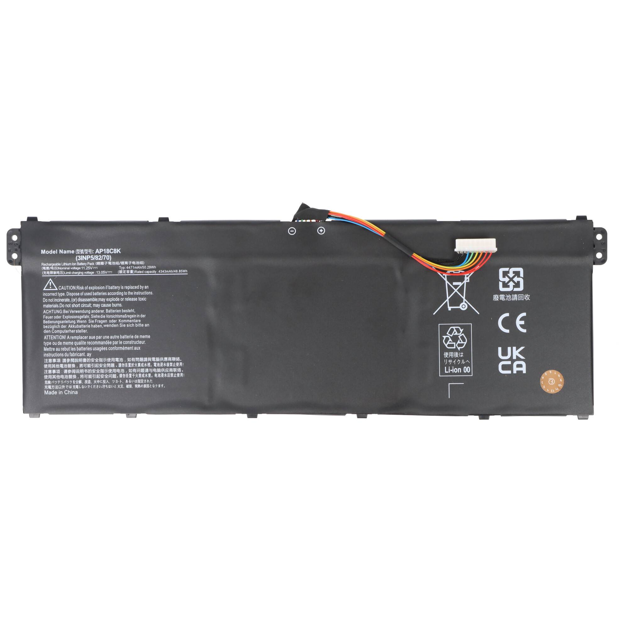 Akku passend für Acer Aspire 5 A515-45, ersetzt Acer AP18C8K, 11,25V 4471mAh