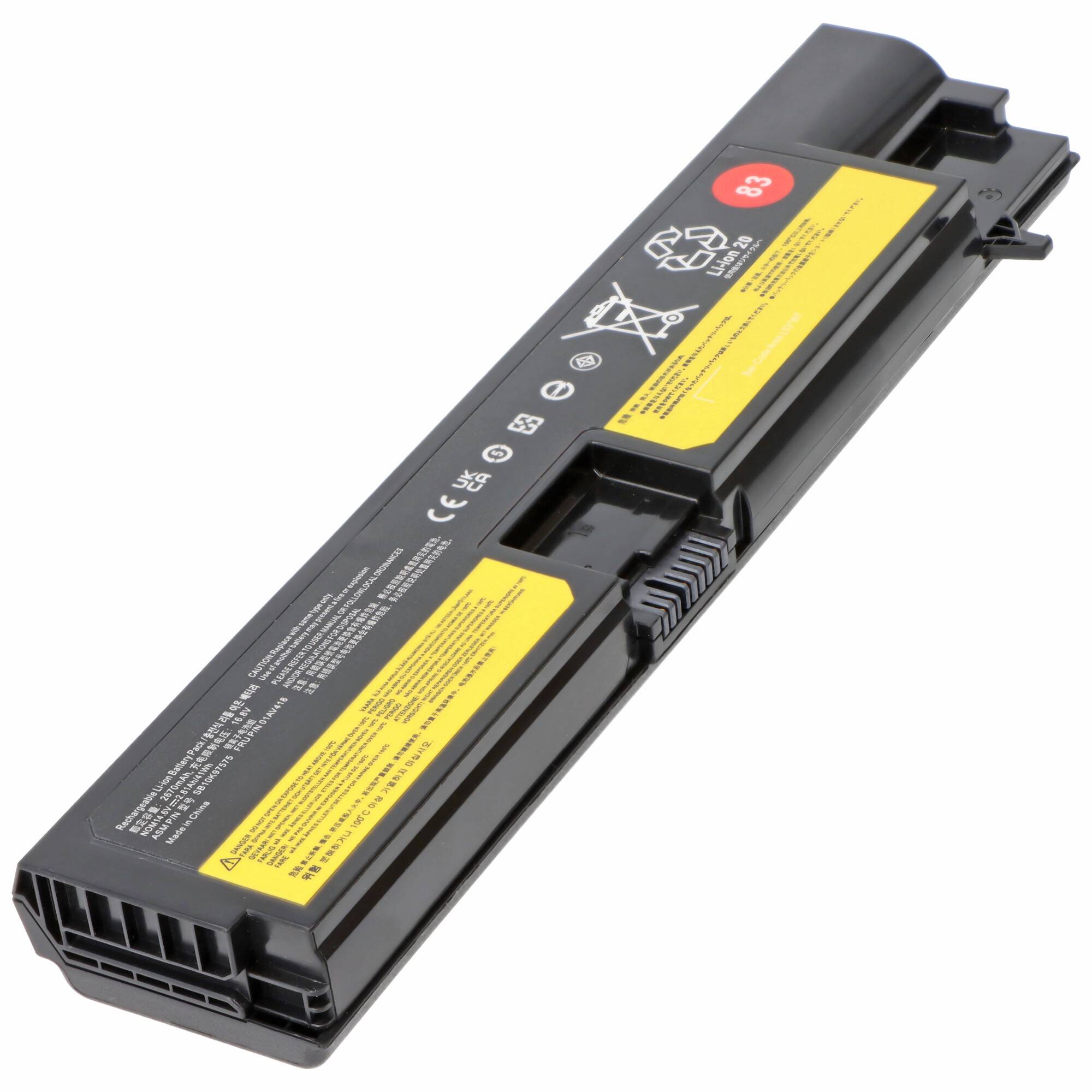 Akku passend für Lenovo ThinkPad E570, E575, ersetzt Lenovo 4X50M33573, 01AV415, 14,6V 2810mAh