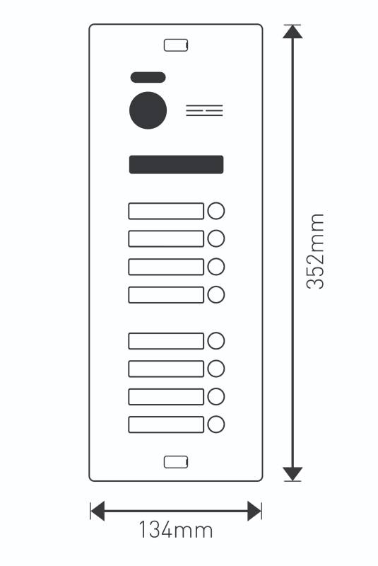 BALTER EVO-MINI Video Türsprechanlage 2-Draht Komplett-Set 17-Familie Silber - Weiß