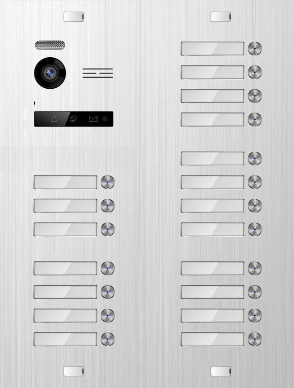 BALTER EVO-MINI Video Türsprechanlage 2-Draht Komplett-Set 19-Familie Silber - Weiß
