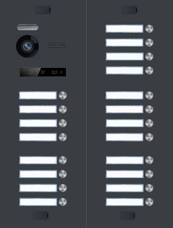 BALTER EVO-MINI Video Türsprechanlage 2-Draht Komplett-Set 20-Familie Anthrazitgrau - Weiß