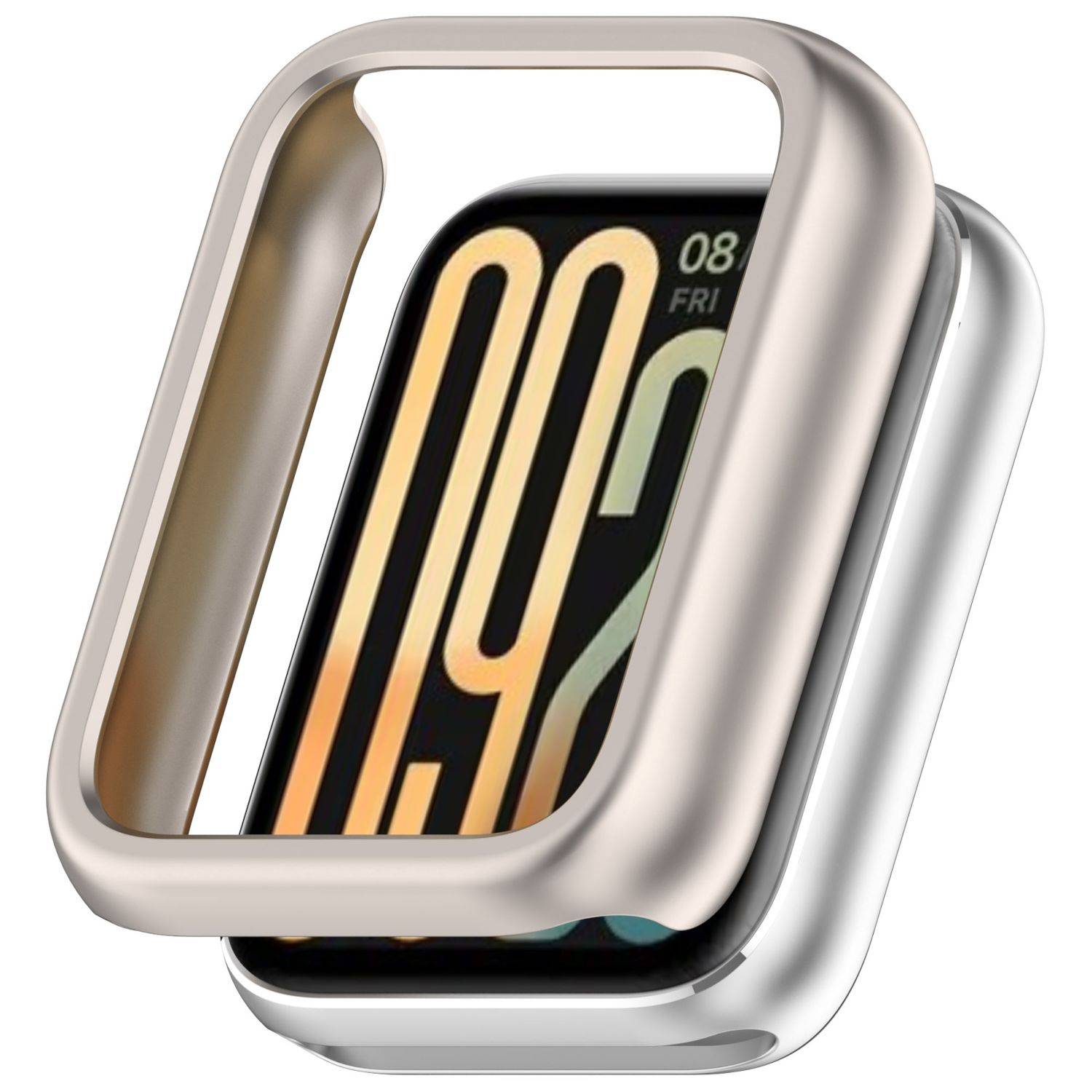 Für Xiaomi Smart Band 9 Pro Kunststoff Schutz Hülle Case Gehäuse Design Beige