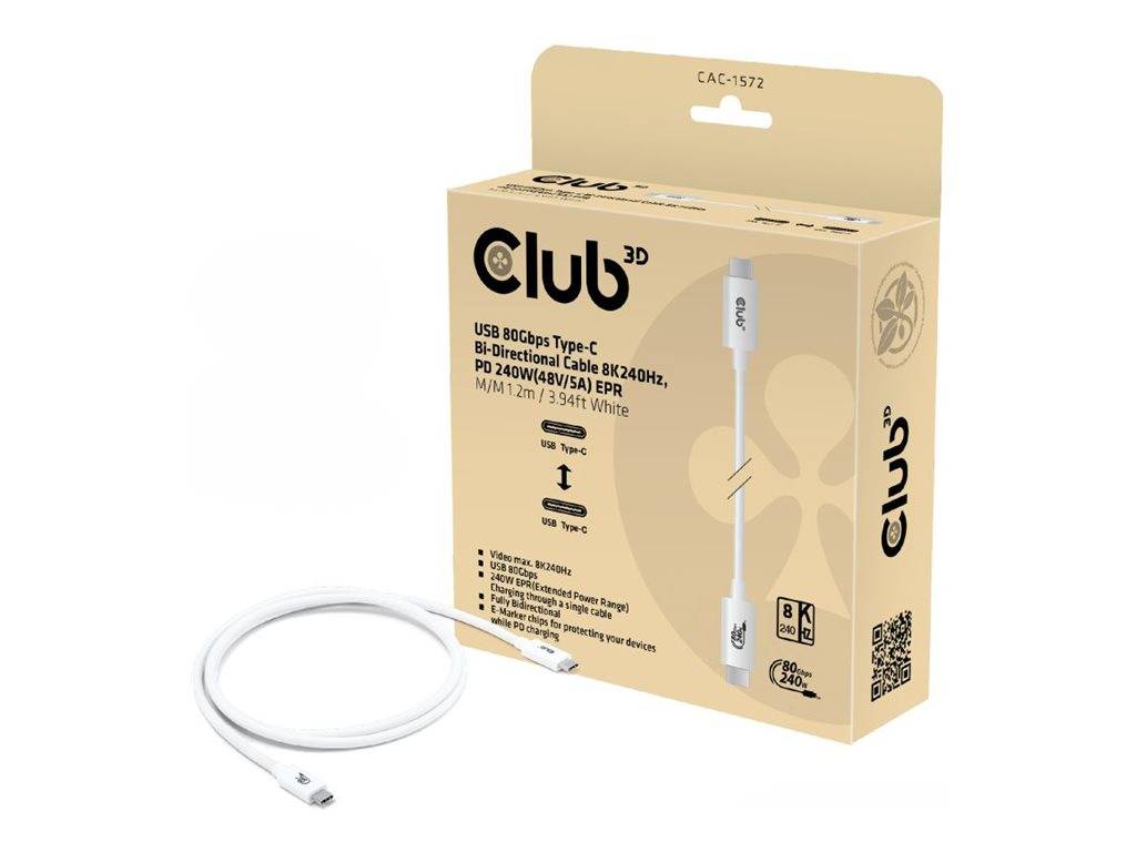 Club 3D - Thunderbolt-Kabel - 24 pin USB-C (M)