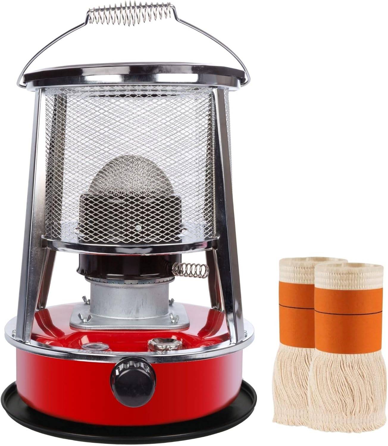 SET - Petroleum-Heizung 2600W für außen 18 Stunden Laufzeit Docht-Heizung inkl. 2 Docht