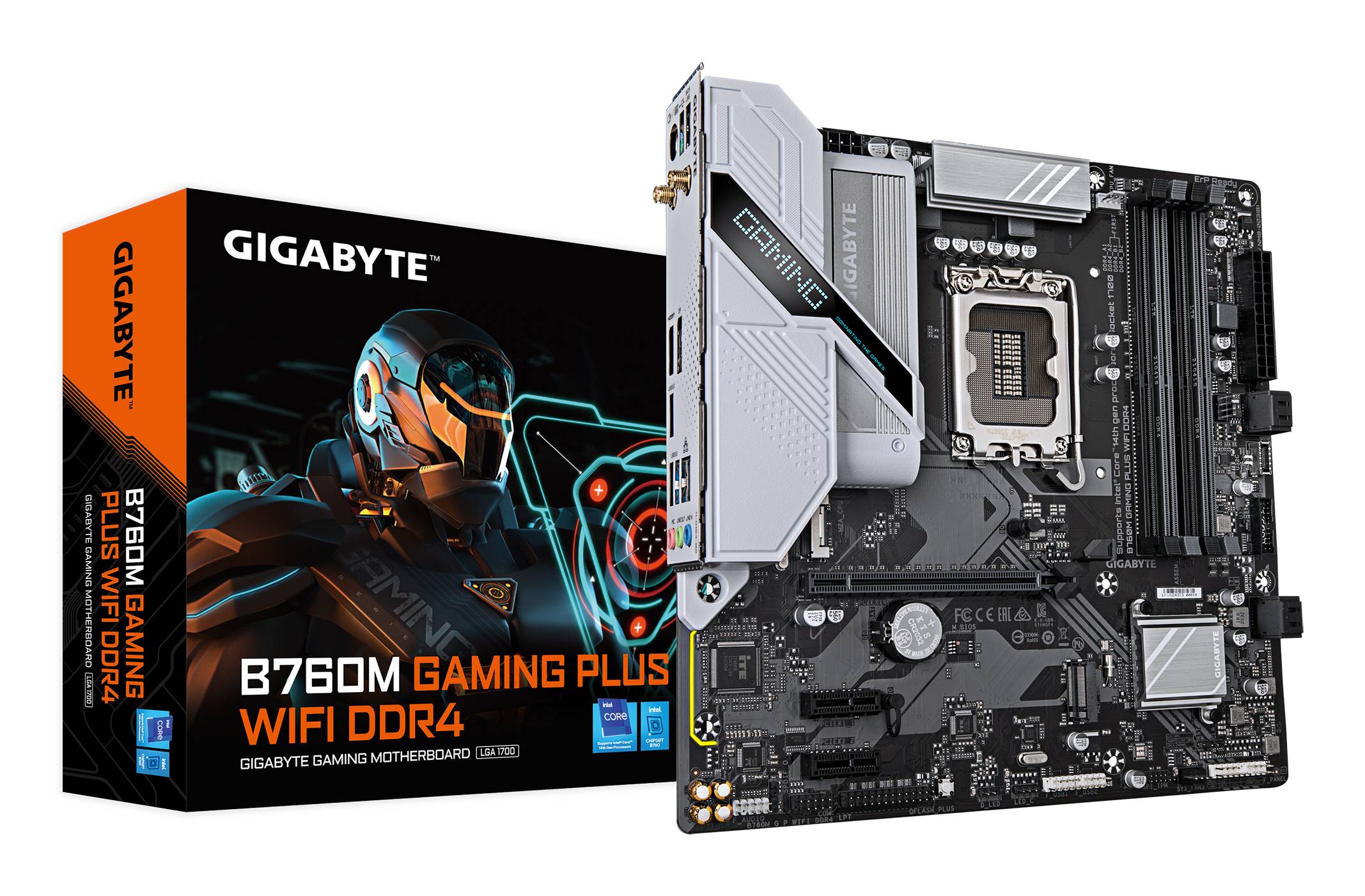 Gigabyte B760M GAMING PLUS WIFI DDR4 - Motherboard - micro ATX - LGA1700-Sockel - B760 Chipsatz - USB-C 3.2 Gen 1, USB 3.2 Gen 1 - Wi-Fi