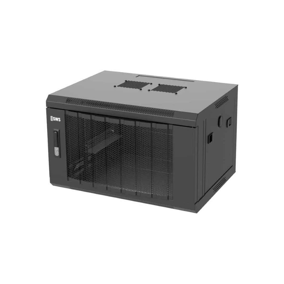 DSIT Danicom - 6 HE Serverschrank, Wandgehäuse, mit perforierter Fronttür (BxTxH) 600 x 450 x 367mm