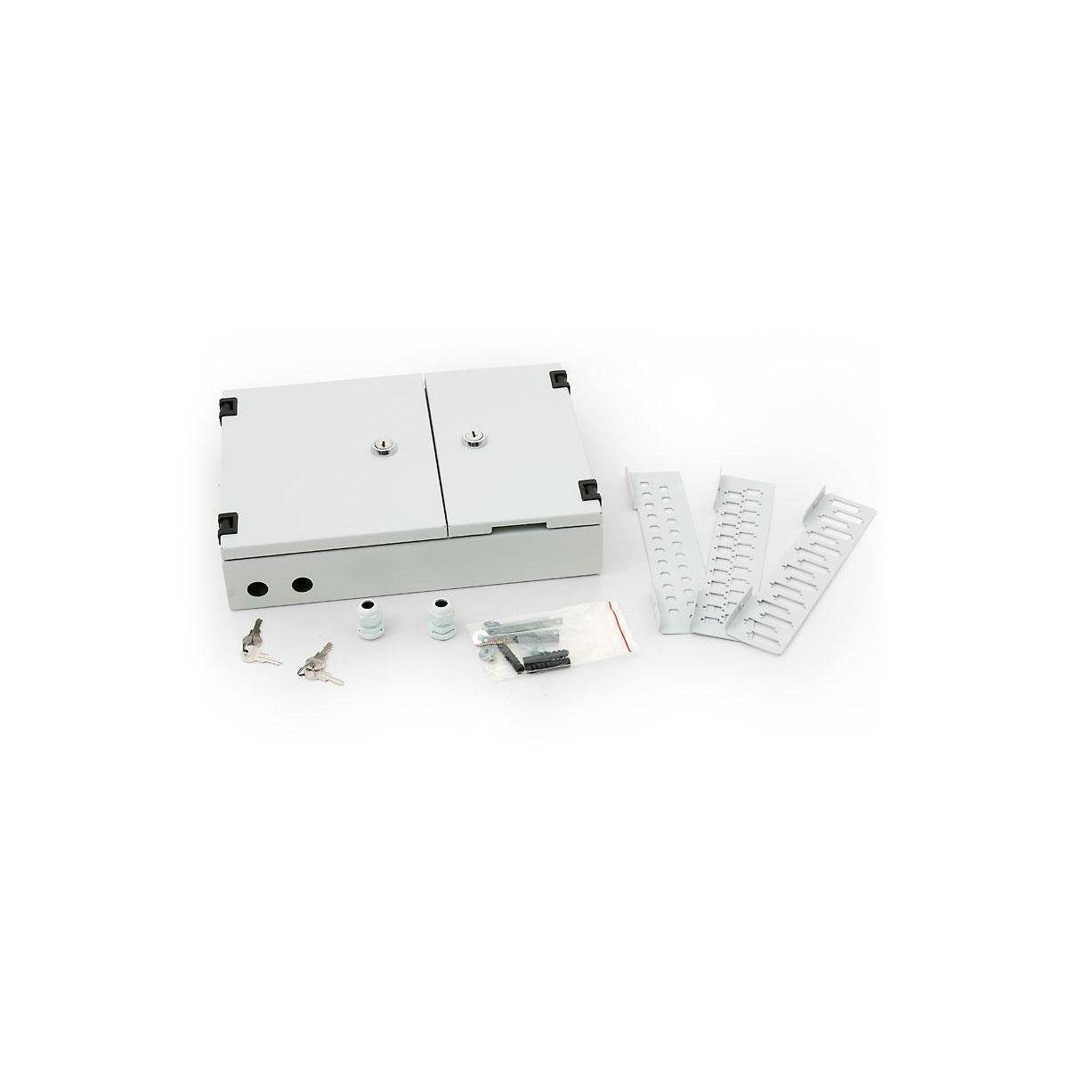 RAB-FO-A07-X1 - LWL-Wandverteiler 24xST, 24xSC Single, 16x SC Duplex, RAL 7035, schwarz