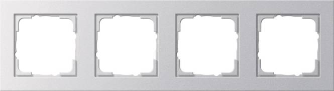 GIRA 021425 Abdeckrahmen 4fach E2 Farbe Alu Install.Baumaterial Schaltermat/Geb.Steu Schalter