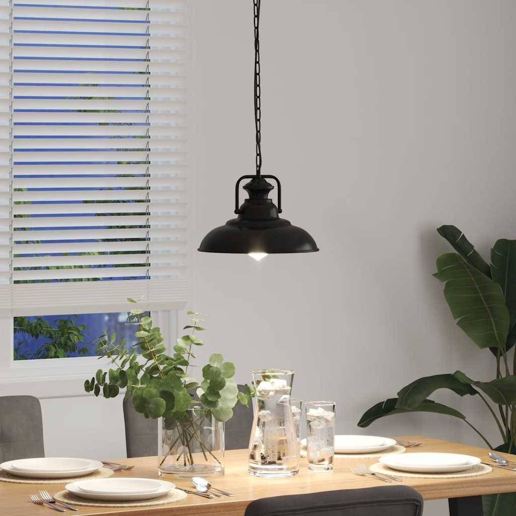 vidaXL Pendelleuchte E27 Schwarz Ø 31 cm Eisen