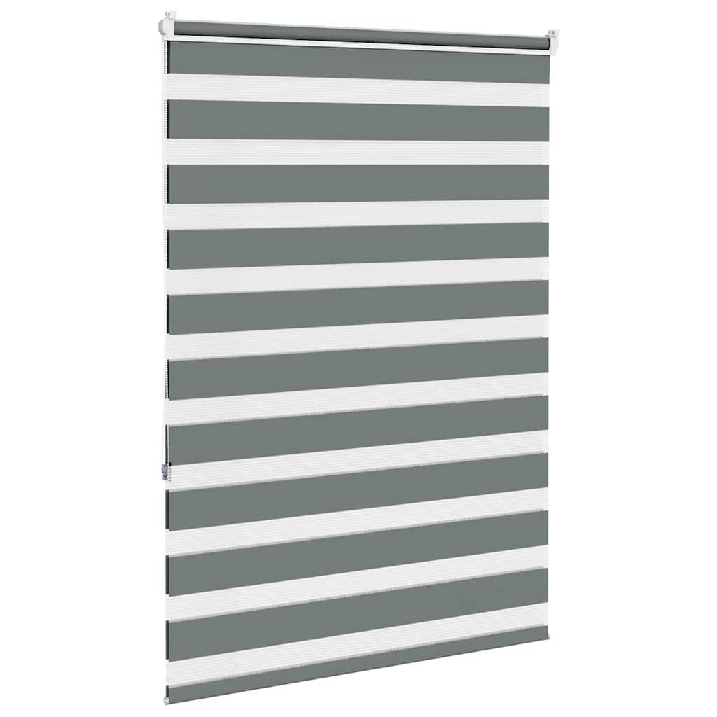 vidaXL Zebrarollo Dunkelgrau 105x150cm Stoffbreite 100,9 cm Polyester