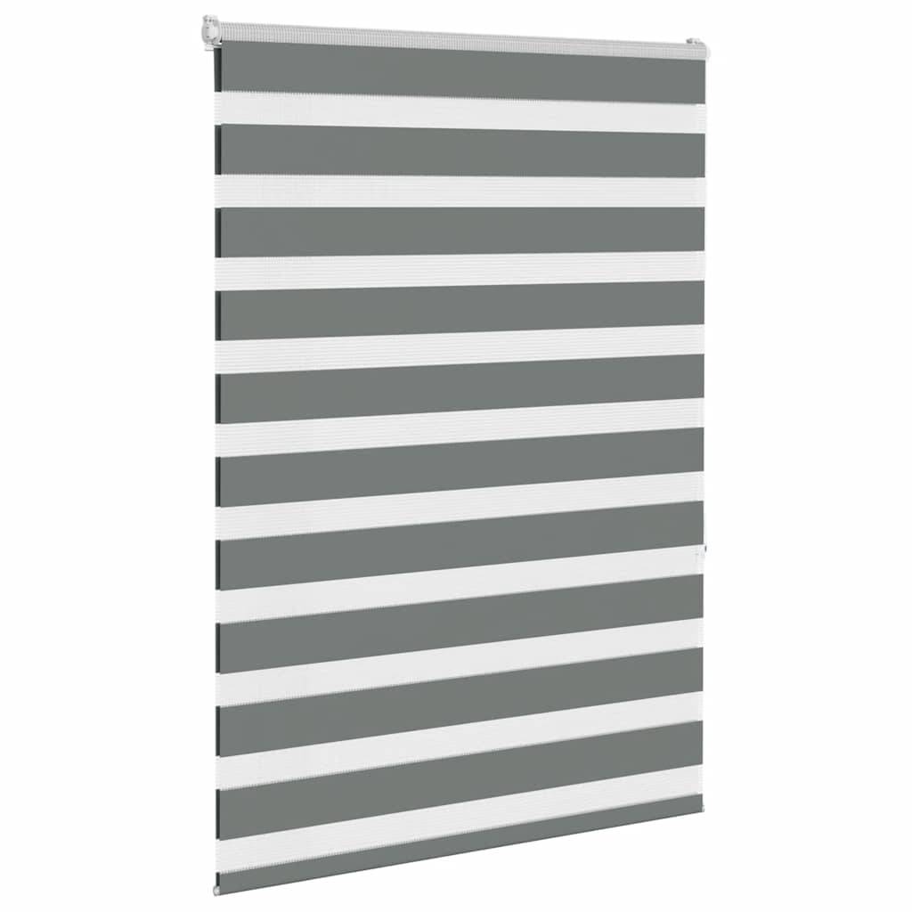 vidaXL Zebrarollo Dunkelgrau 105x150cm Stoffbreite 100,9 cm Polyester