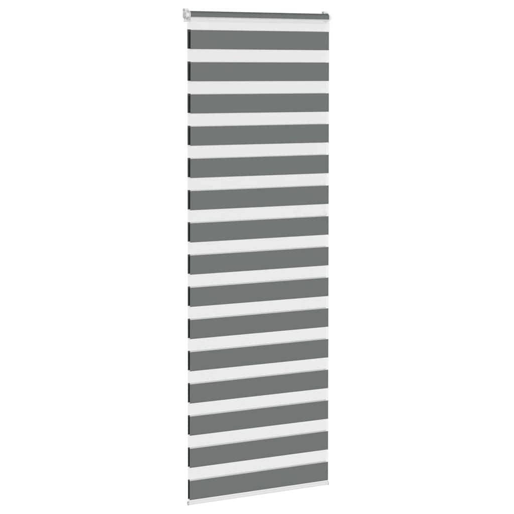 vidaXL Zebrarollo Dunkelgrau 85x200 cm Stoffbreite 80,9 cm Polyester