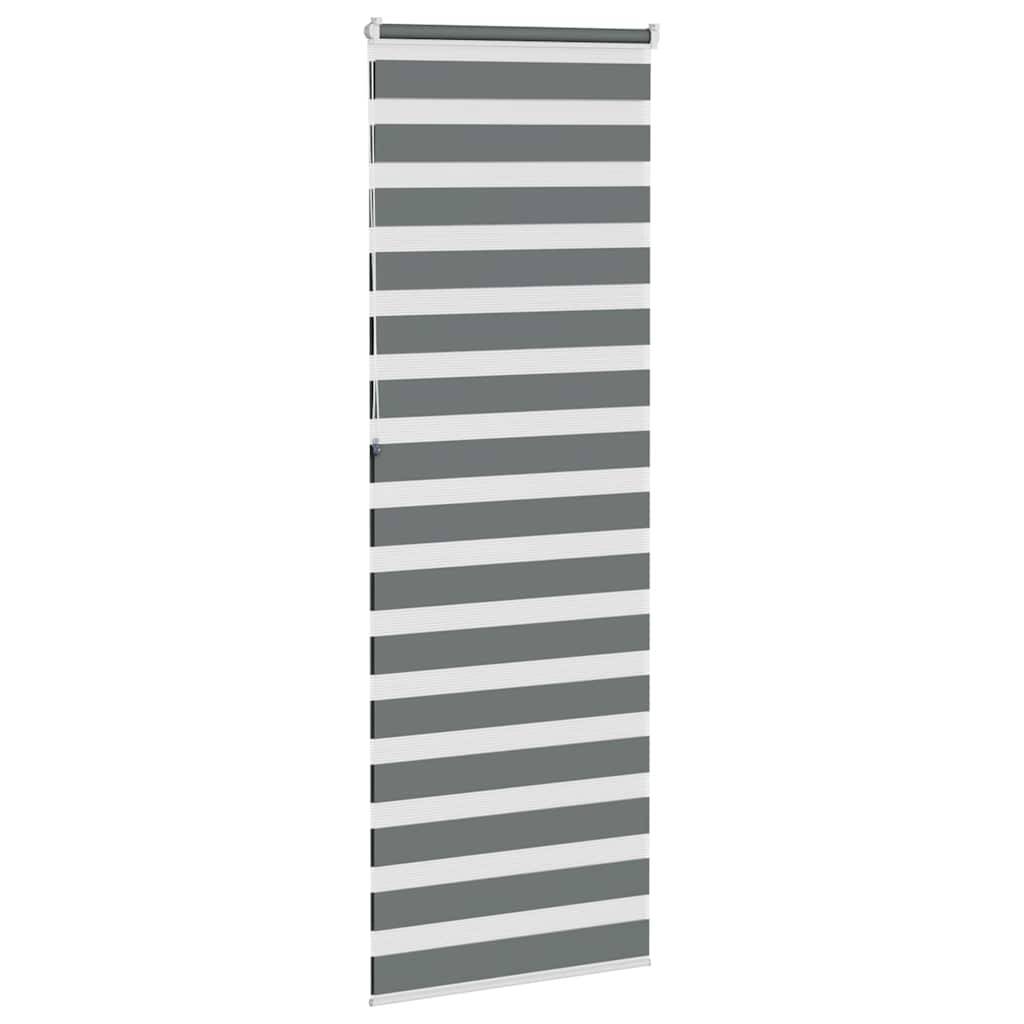 vidaXL Zebrarollo Dunkelgrau 85x230 cm Stoffbreite 80,9 cm Polyester