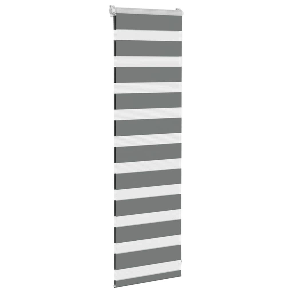 vidaXL Zebrarollo Dunkelgrau 45x100 cm Stoffbreite 40,9 cm Polyester