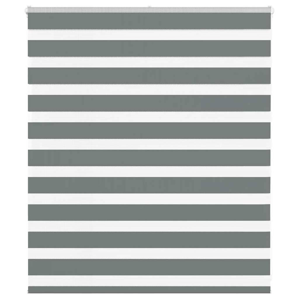 vidaXL Zebrarollo Dunkelgrau 130x100 cm Stoffbreite 125,9 cm Polyester
